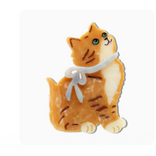 Solar Eclipse Hand painted Kyoto Kitten Claw Hair Clip