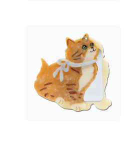 Solar Eclipse Hand Painted kyoto Kitten Compact Mirror