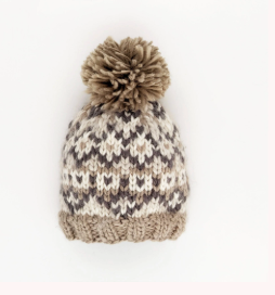 Huggalugs Beanie Hat Fairisle Pebble/Large (2-6 years)