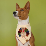 The Foggy Dog Turkey Applique Dog Bandana Small