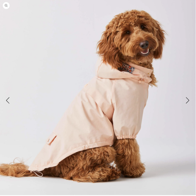 The Foggy Dog Petal Pink Dog Raincoat M