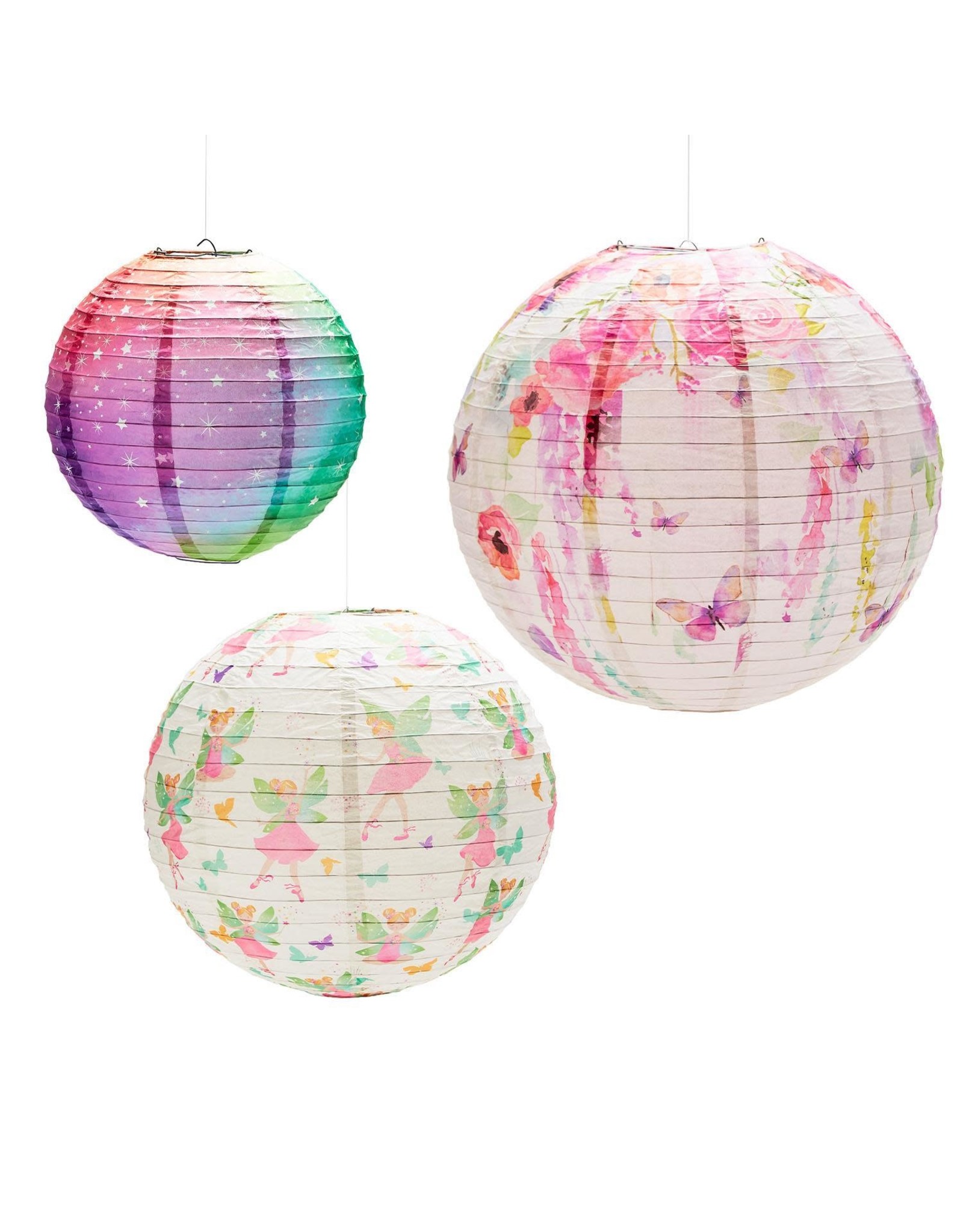 Cupcakes & Cartwheels Very Fairy Set of 3 Paper Lanterns