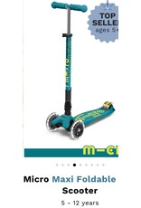 scooter maxi deluxe led foldable green