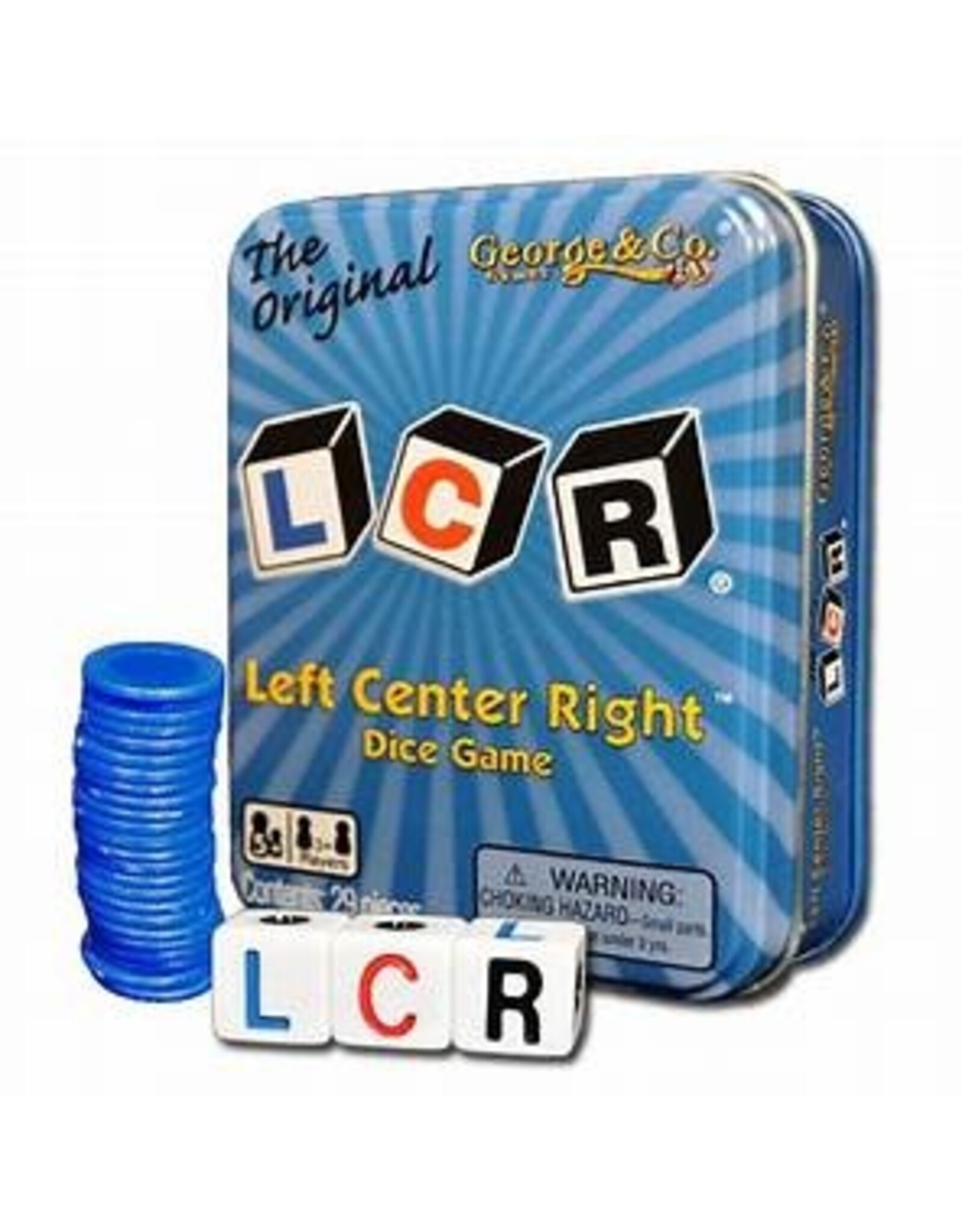 LCR Left Center Right Dice Game tin