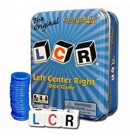 LCR Left Center Right Dice Game tin