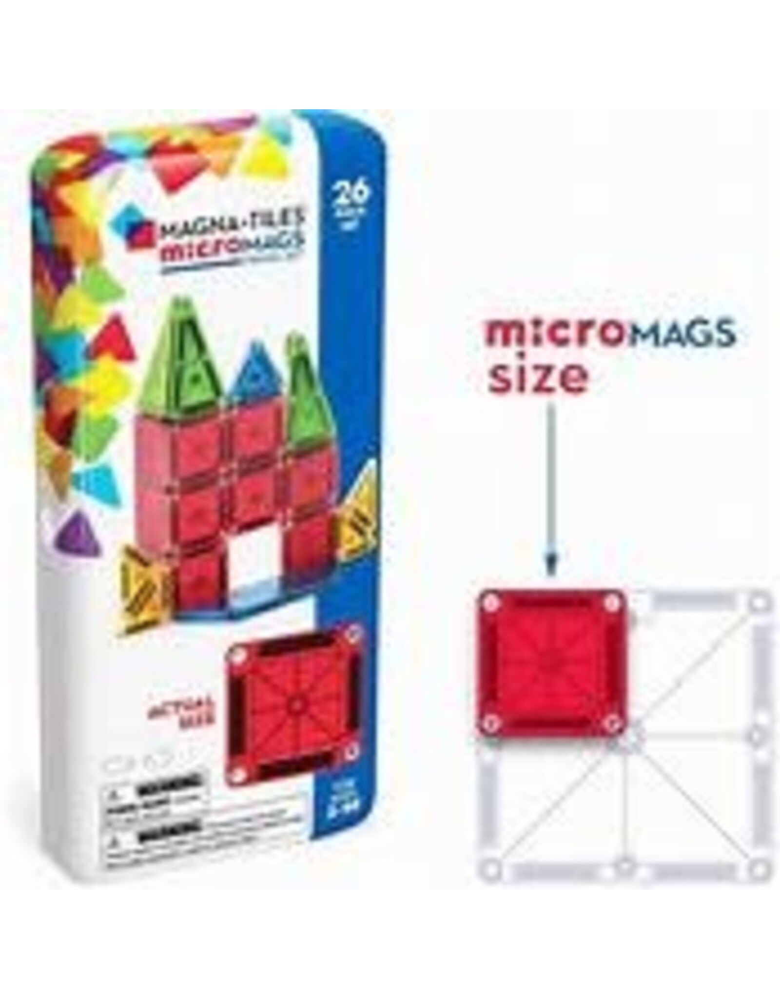 magnatiles micro mags 26pc travel set