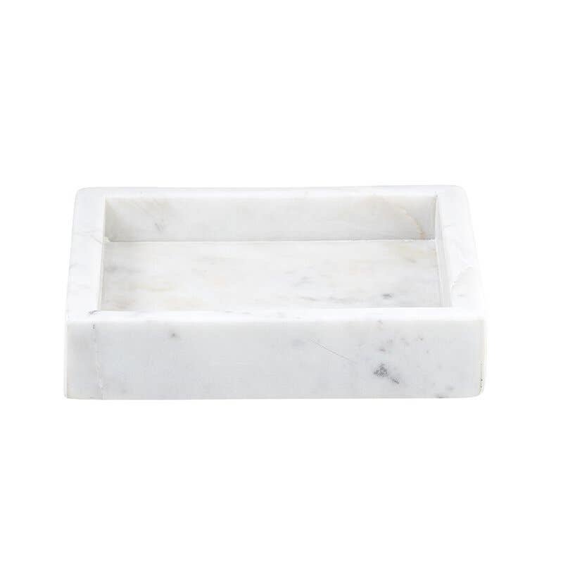 White Square Marble Tray