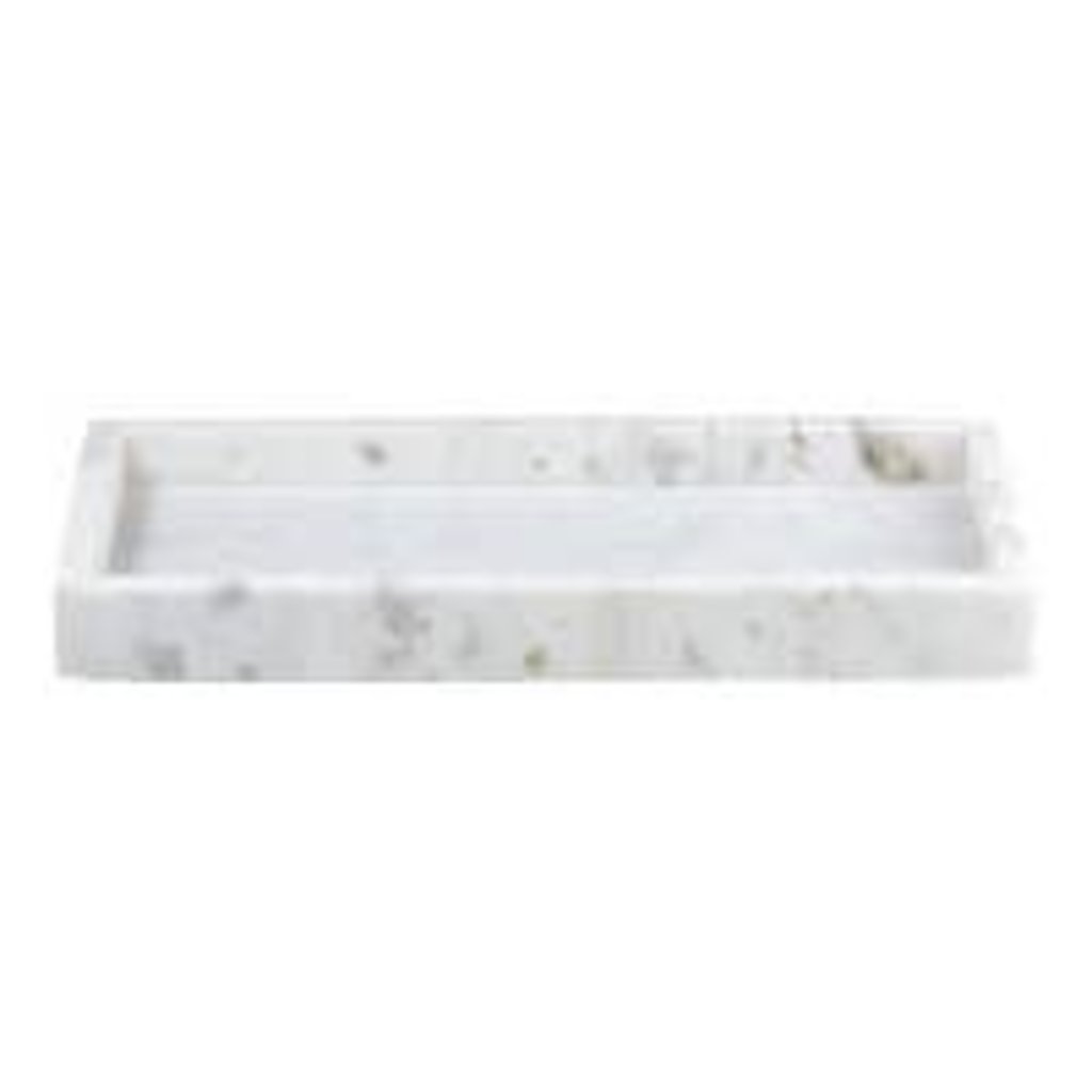 LPM White Rectangle Marble Tray