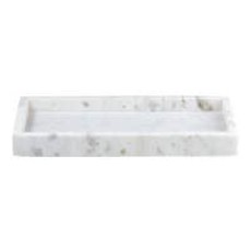 LPM White Rectangle Marble Tray