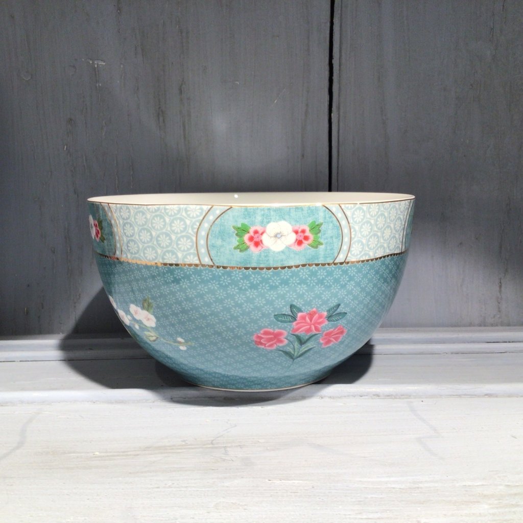 Pip Studio Blushing Birds Bowl, Blue