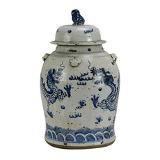 Vintage Temple Jar Dragon, Small