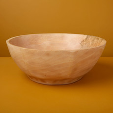 LPM Mango Wood Curved Bowl,  Large