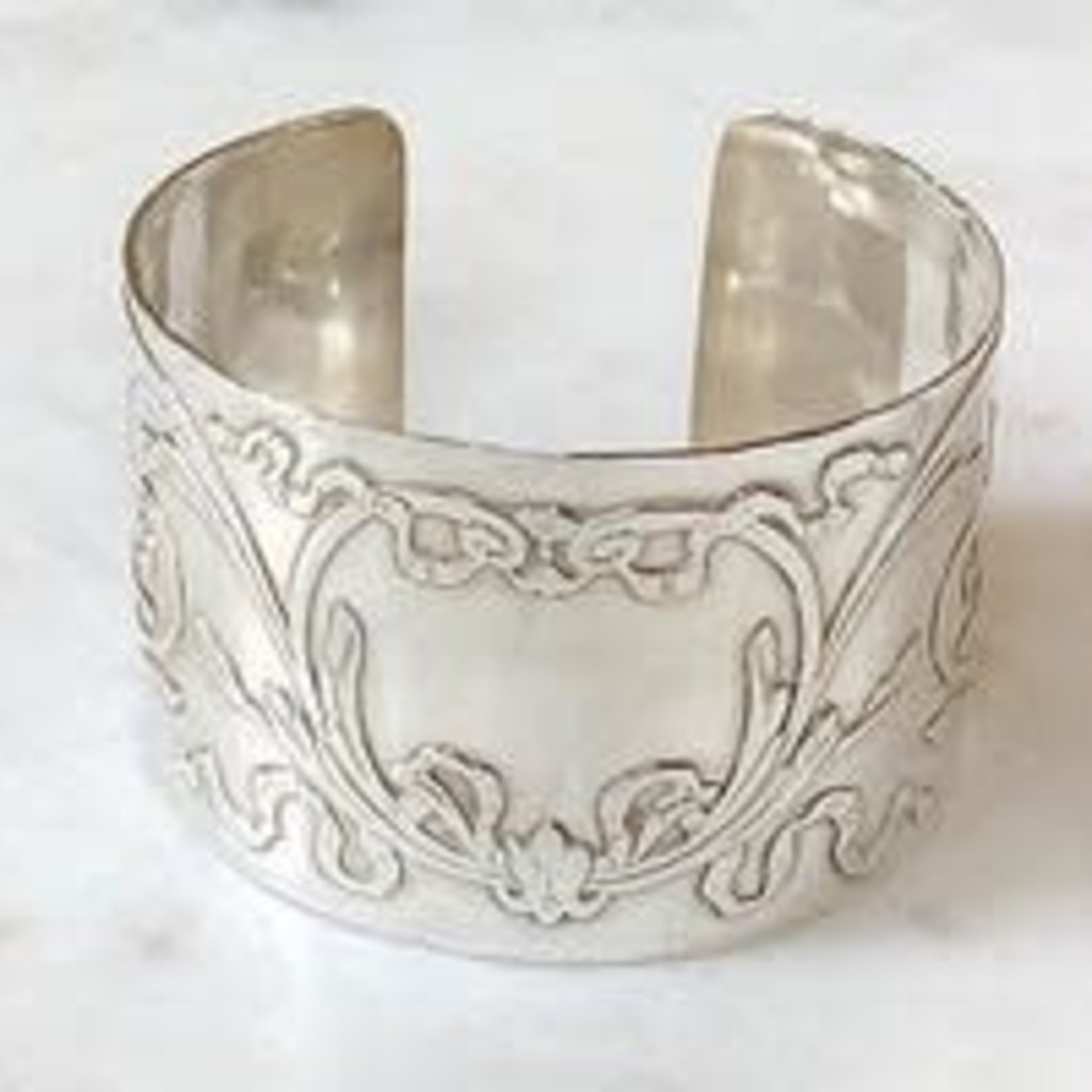 French Napkin Ring Cuff, Sterling Silver