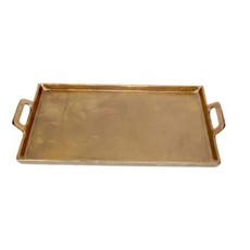 LPM Aluminum Brass Tray with Handles, large
