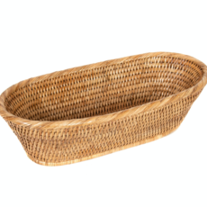 LPM Oval Taper Bread Basket, honey brown