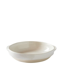Manufacture de Digoin Round Baking Dish, White