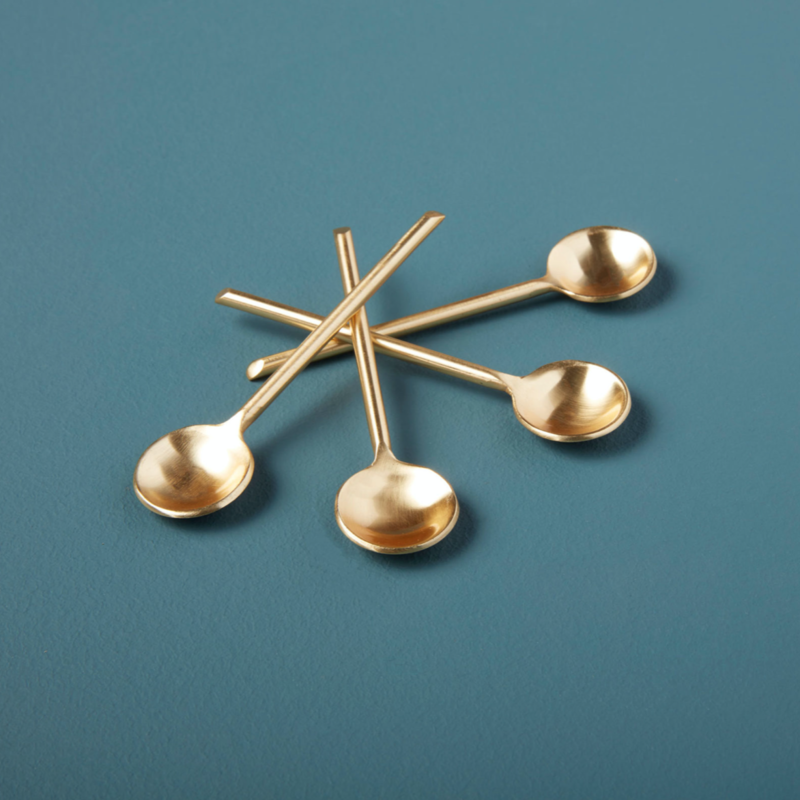 Gold Thin Mini Spoon