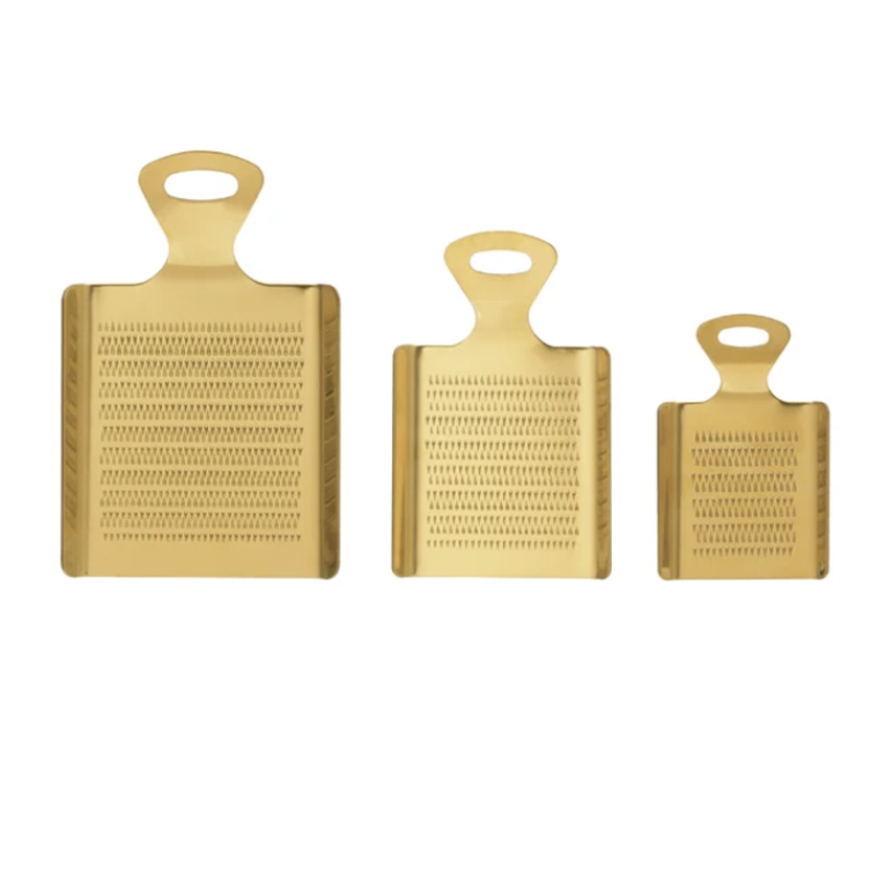 Gold Stainless Graters, Set of 3