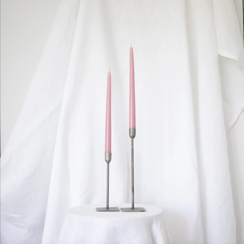 Taper Candle Pair, Blush