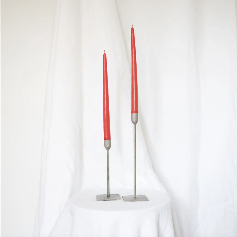 Taper Candle Pair, Red