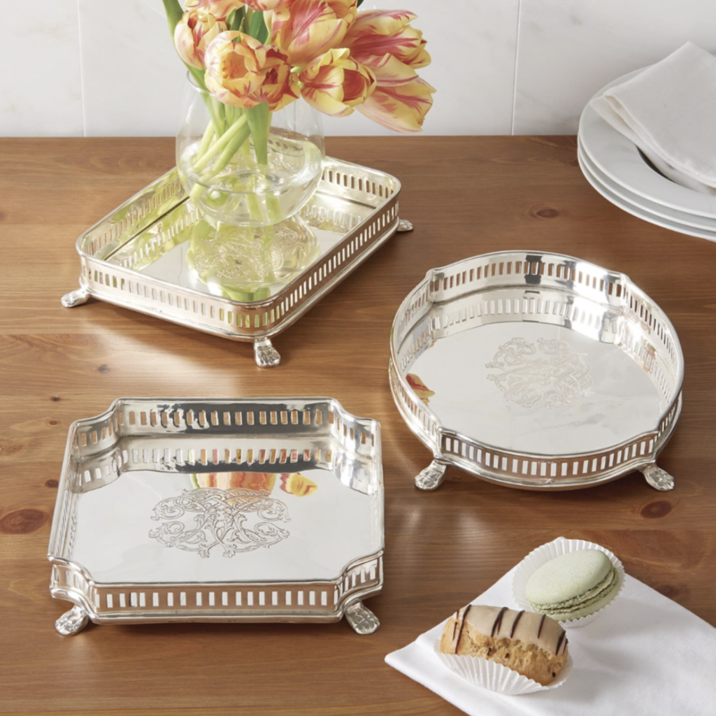 Galway Engraved Silver Tray, Assorted