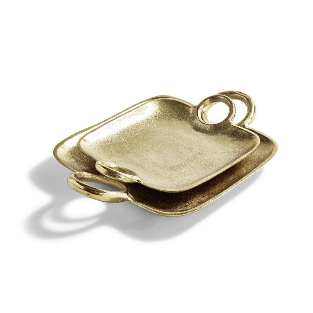 Metropolitan Gold Tray with Handles, small