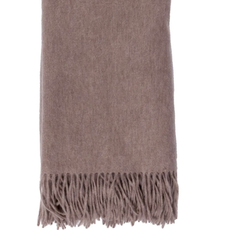 LPM Cashmere and Wool Throw, Mushroom