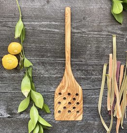Olive Wood Spatula with Holes