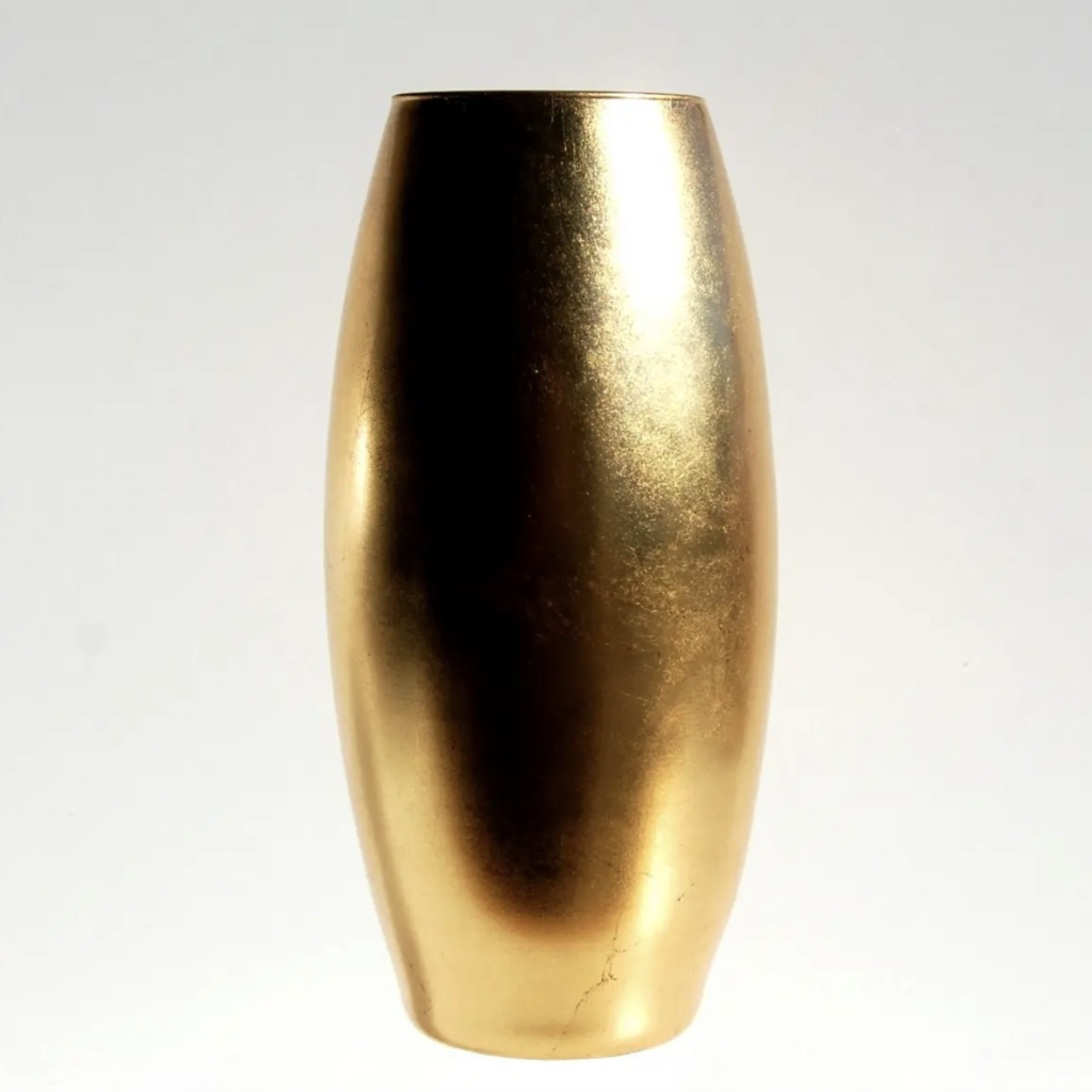 Gold Glass Bullet Vase, large
