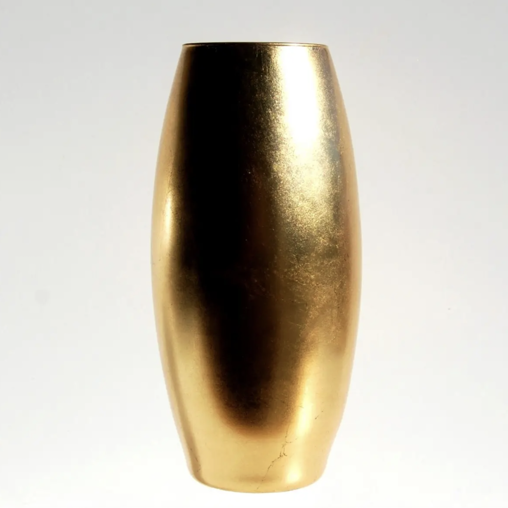 Gold Glass Bullet Vase, small