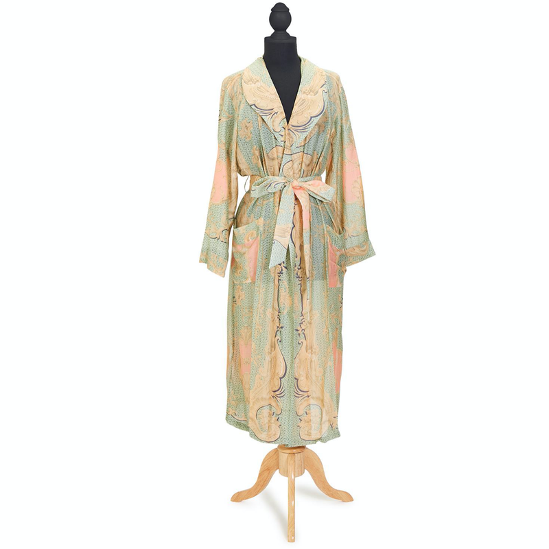 Rococo Aqua Robed Gown