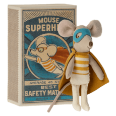 Maileg Super Hero Mouse, in Matchbox