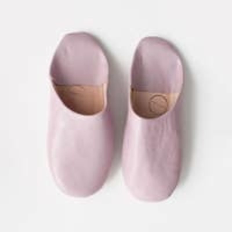 LPM Vintage Pink Moroccan Babouche Basic Slippers, Medium