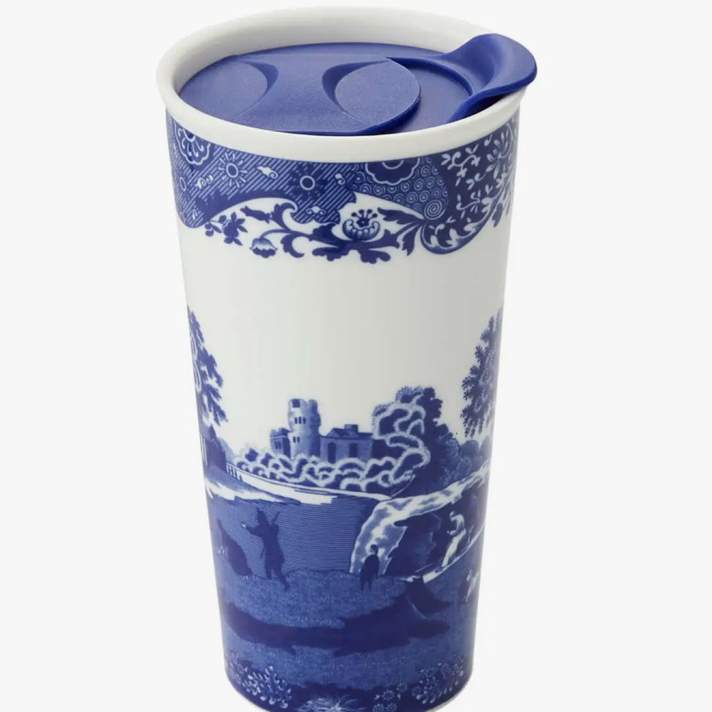 Spode Blue Italian Travel Mug, 12 oz