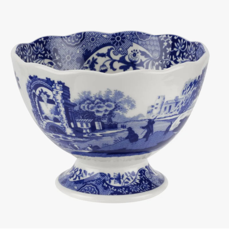 Spode Blue Italian Footed Bowl