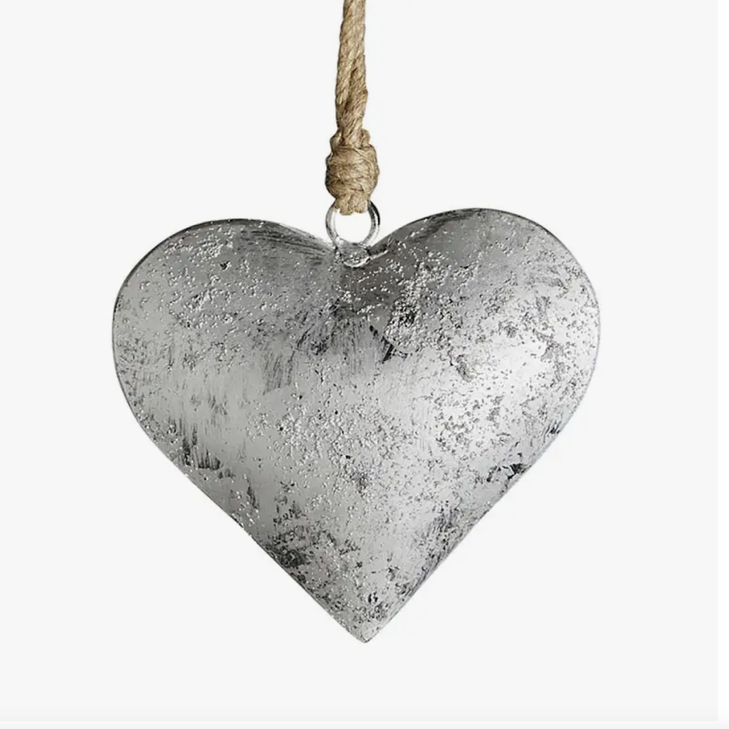 Silver Antique Heart, small