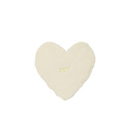 xoxo Petite Foiled Handmade Paper Heart, single