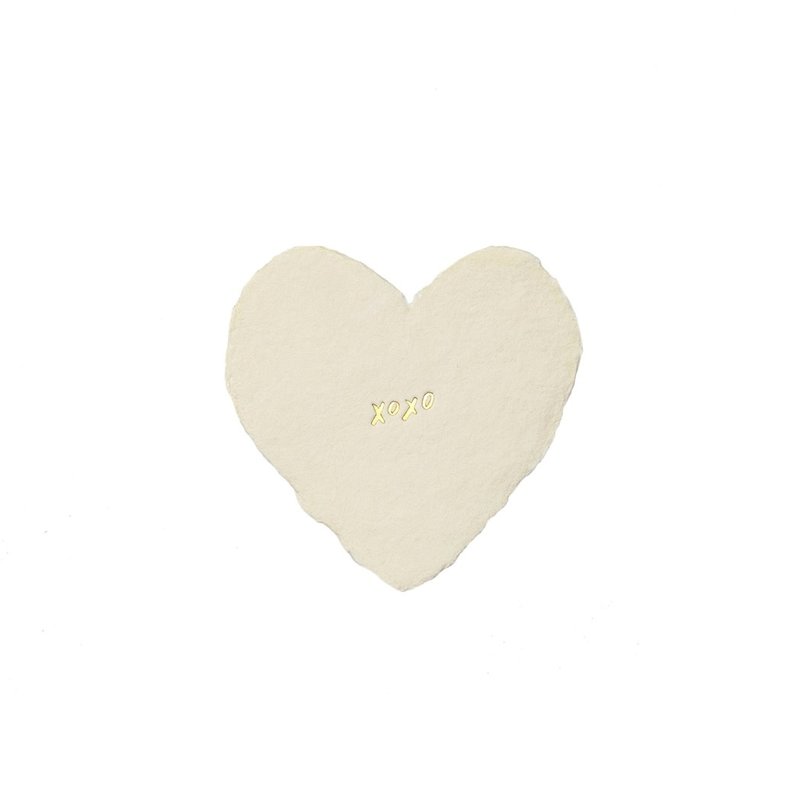 Xoxo Petite Foiled Handmade Paper Heart, single