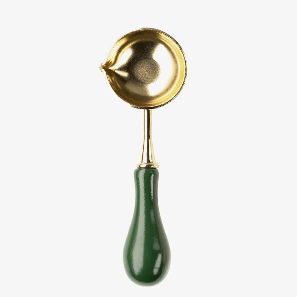 Green Handle Gold Melting Spoon