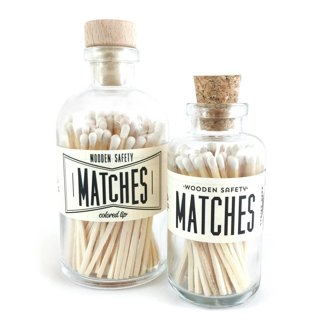 White Vintage Apothecary Matches
