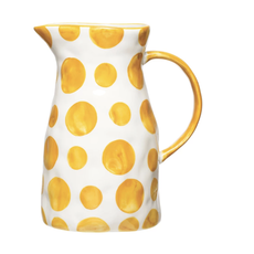 Stoneware Pitcher with Dots