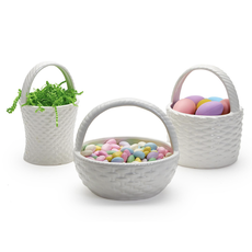 Porcelain Easter Basket, shallow