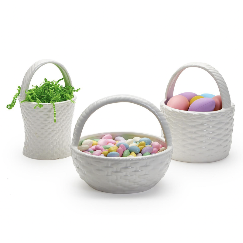 Porcelain Easter Basket, short
