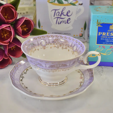 Regency Vintage Lavender Teacup and Saucer