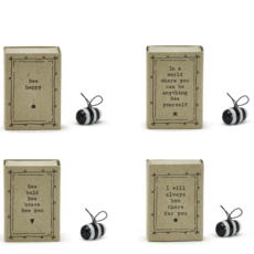 Bee Matchbox, assorted saying