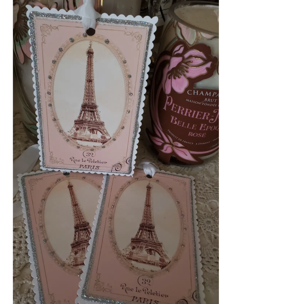 Paris France Eiffel Tower Gift Tag
