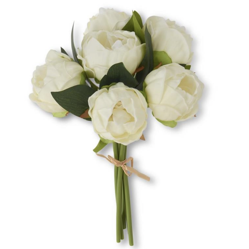 Real Touch White Peony Bundle