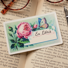 Rose and Butterfly Bookplate Stickers