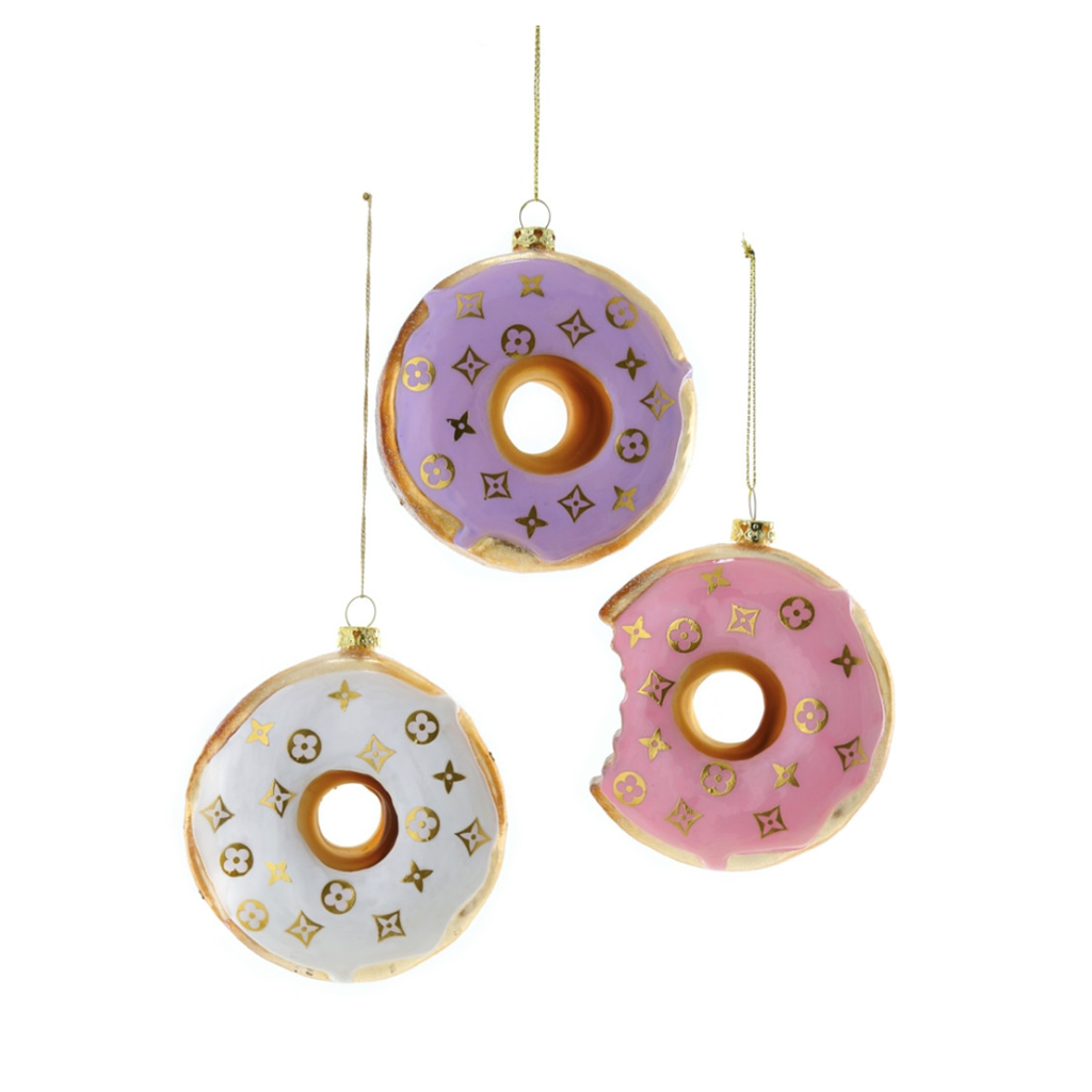 Fashion House Donut Ornament, Purple