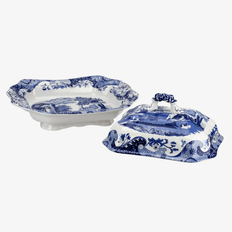 Spode Blue Italian Covered Vegetable Dish